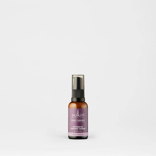 Viser en praktisk spray flaske med Intensive Firming Spray fra Sukin