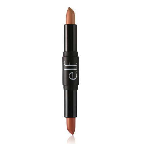Viser produktet Day to Night Lipstick Duo i fargen Need it Nudes. En lang container med en leppestift farge på hver ende