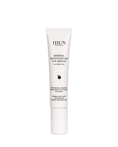 Viser tube med Øye Serum fra Idun